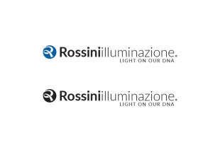 Rossini illuminazione con claim in inglese