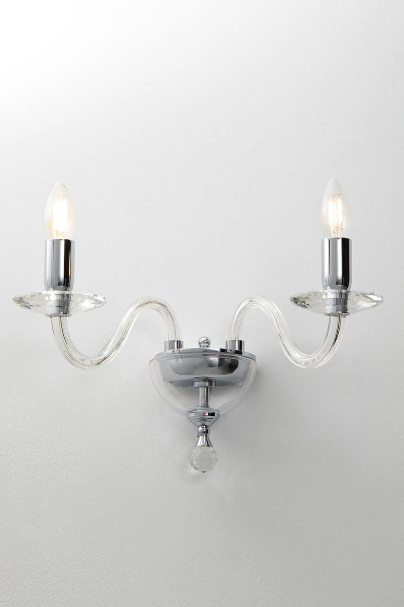 LAMPADA DA TAVOLO IN VETRO BIANCO E14 IP20