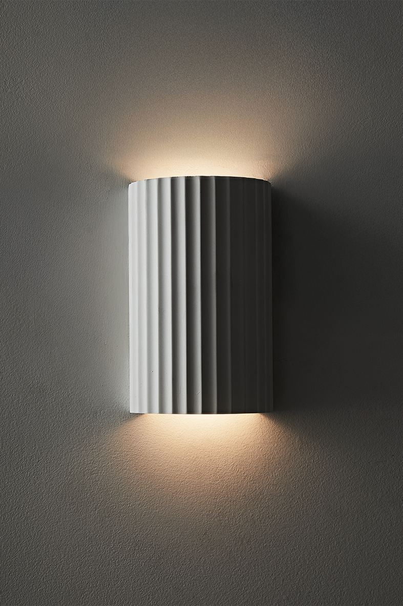 KAGI - WHITE PLISSE' PLASTER WALL LAMP 2XG9 33W IP20 - Image 2