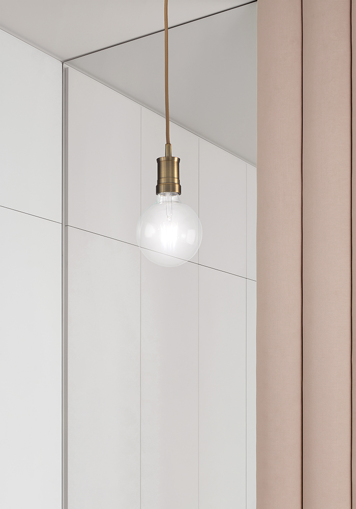 SOSPENSIONE IN METALLO BRONZO E27 IP20