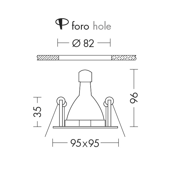 DOWNLIGHT NICHEL OPACO GU10 IP20