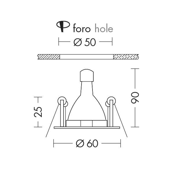 DOWNLIGHT CROMATO GU4 IP20