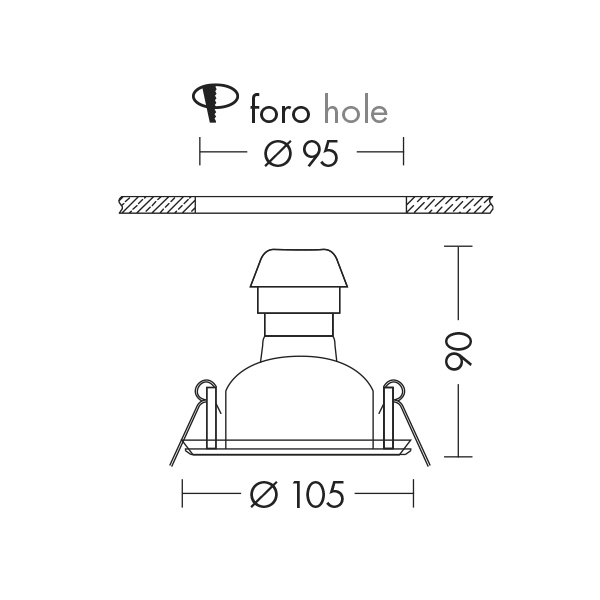 DOWNLIGHT BIANCO GU10 IP20