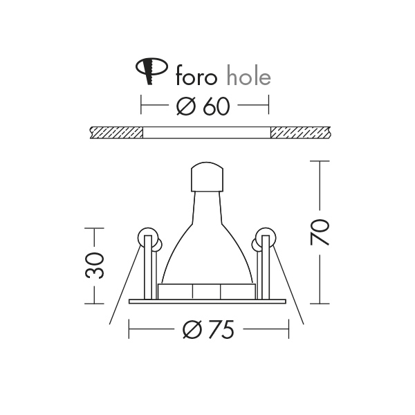 DOWNLIGHT NICHEL OPACO GU5,3 IP20