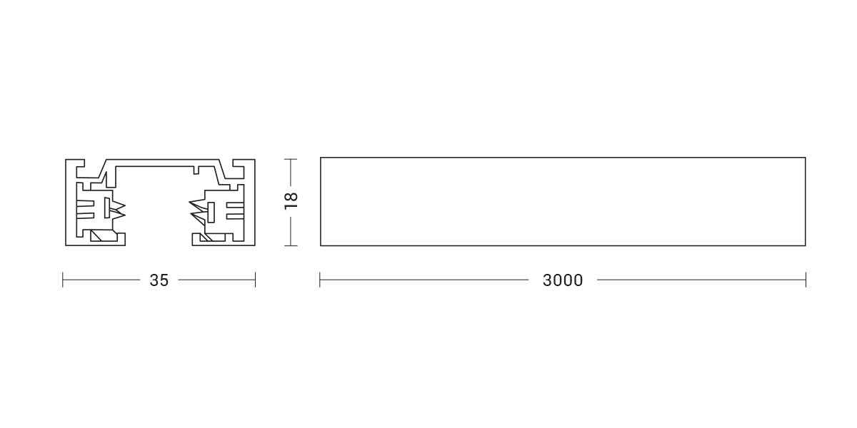 BINARIO ELETTRIFICATO MONOFASE BIANCO 3MT