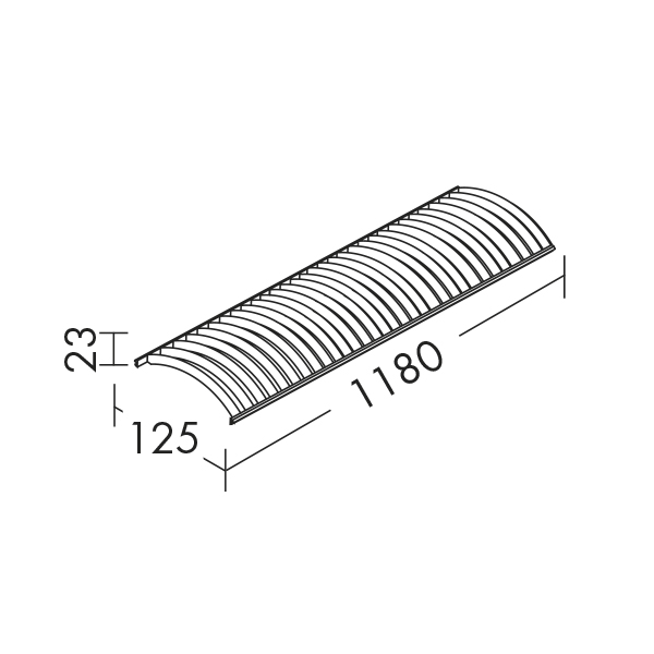 SCHERMO LAMELLARE C PER LOT102 168CM