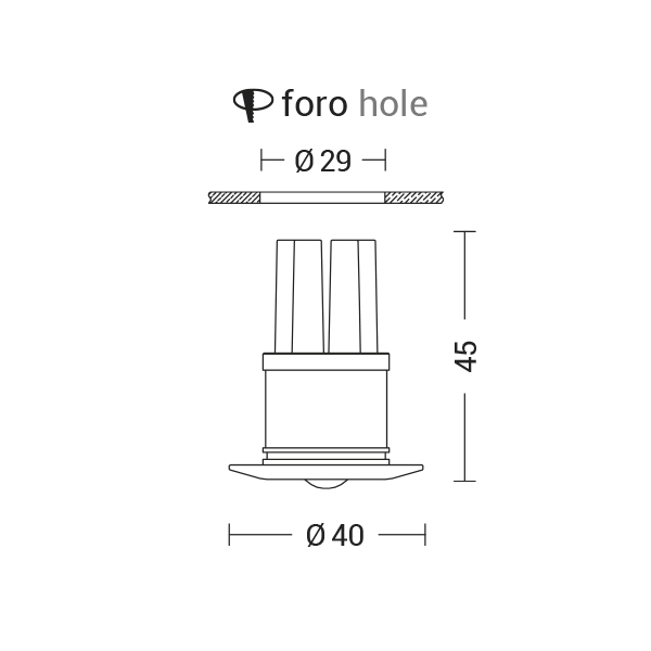 DOWNLIGHT RGB CROMO LED 2W 50 IP44 RGB