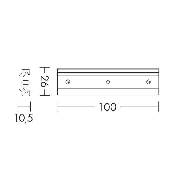 STAFFA LUNGA NERA PER SOSPENSIONI AIKA IN F