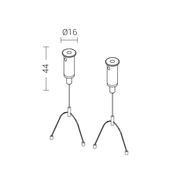 KIT SOSPENSIONE IN OTTONE CROMATO PER BILL