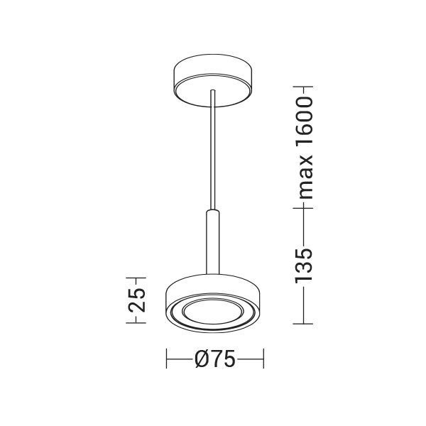 SOSPENSIONE BIANCO/BIANCO LED 7W 38  IP20 3