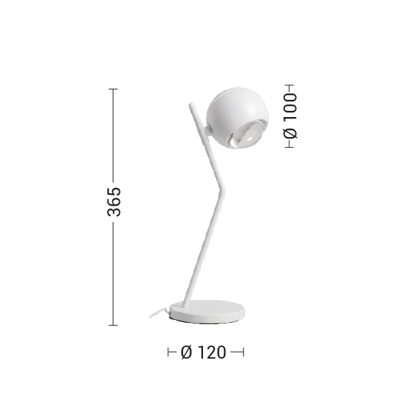 LAMPADA DA TAVOLO BIANCA LED 7W IP20 2700K