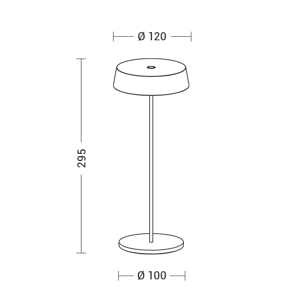 LAMPADA DA TAVOLO PORTATILE BLU LED 2,2W IP