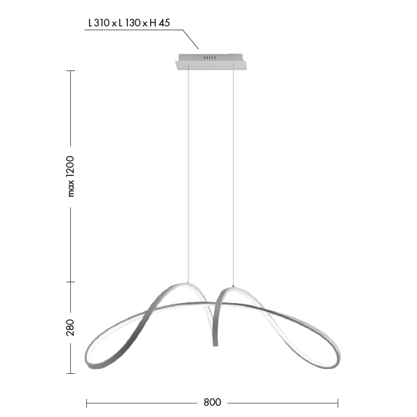 INTRECCIO - SOSPENSIONE LED 40W INT003