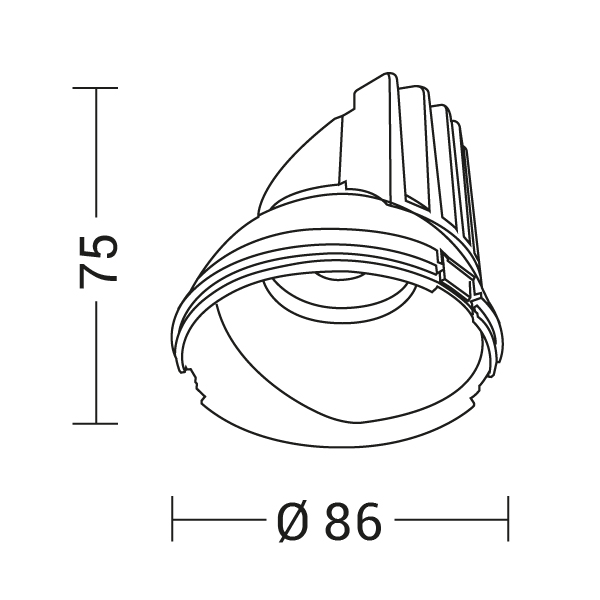 MODULO LED NERO 18W 50  IP20 3000K CRI90 UG