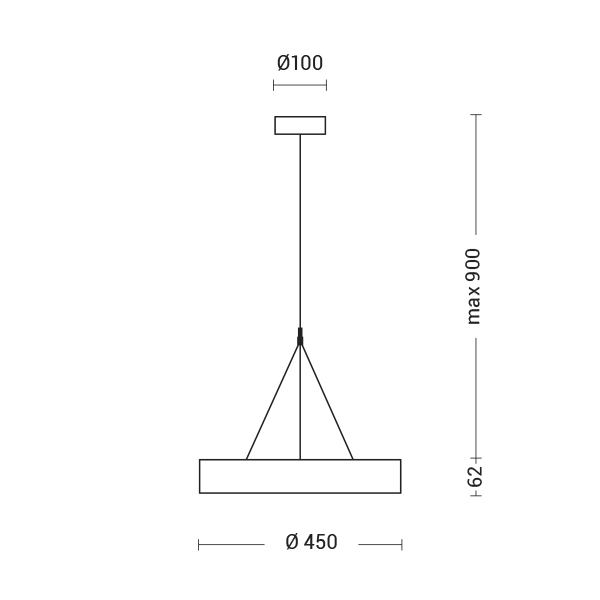 SOSPENSIONE BIANCA LED 40W IP40 2700-3000-4