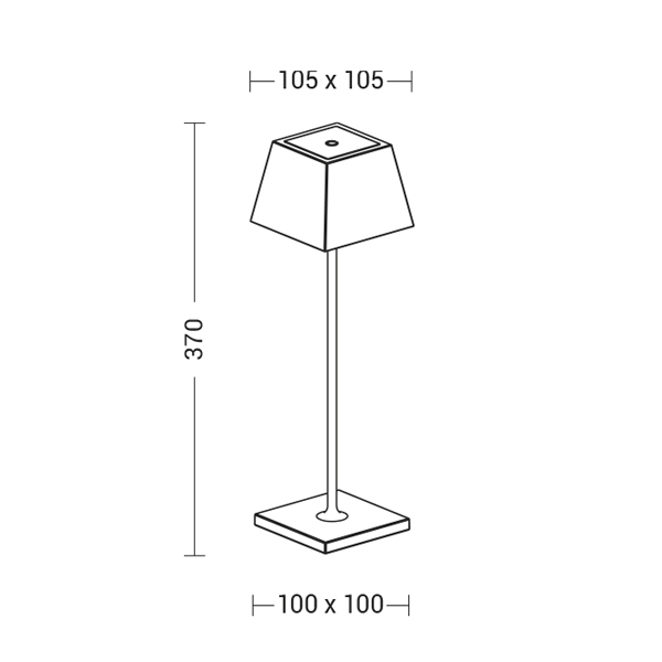 LAMPADA DA TAVOLO PORTATILE ROSSA LED 2,2W