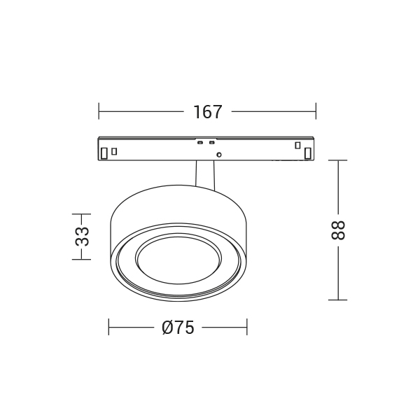 PROIETTORE BINARIO 48V NERO LED 7W IP20 300