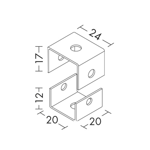 COPPIA STAFFE BIANCHE PER FISSAGGIO A PLAFO