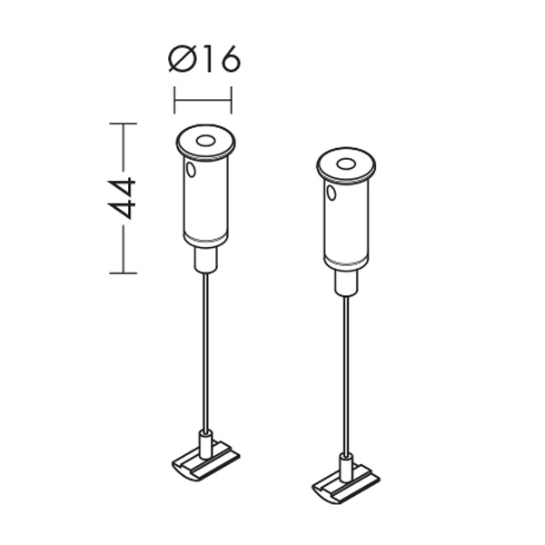 KIT SOSPENSIONE OTTONE CROMATO PER YEN MONO