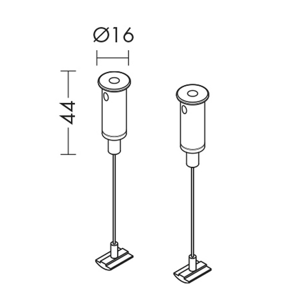 KIT SOSPENSIONE OTTONE CROMATO PER YEN DOPP