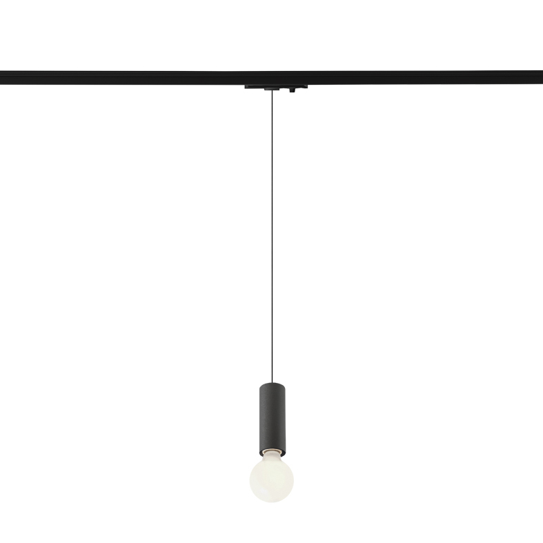 AXIOM EVO – SOSPENSIONE BINARIO MONOFASE TITANIO E27 50W IP20 15CM