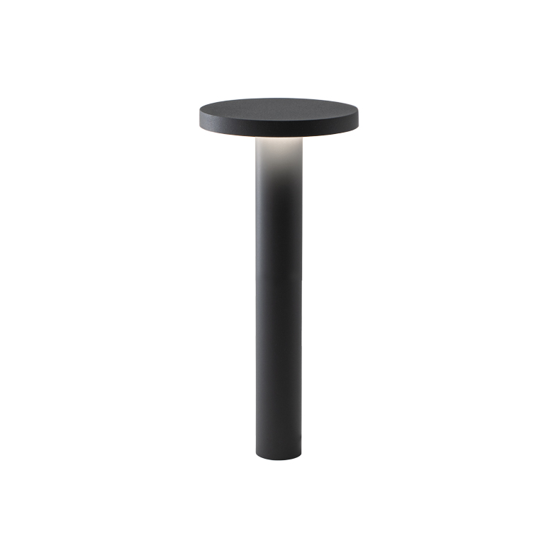TIBERIO – BOLLARD ANTRACITE LED 10W 82° IP65 4000K CRI80 20D 45CM