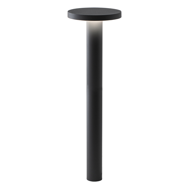 TIBERIO – BOLLARD ANTRACITE LED 10W 82° IP65 3000K CRI80 20D 75CM
