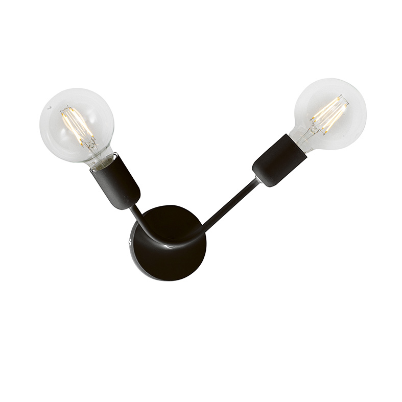 X-PLODE – BLACK WALL LAMP 2 LIGHTS